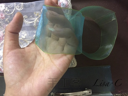 蕾丝蝴蝶结，满满的少女心 第4步