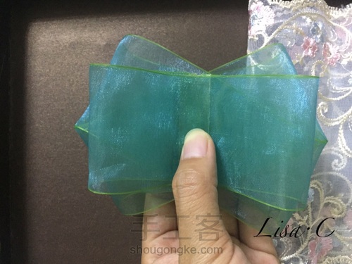 蕾丝蝴蝶结，满满的少女心 第6步