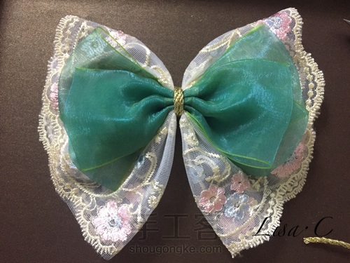 蕾丝蝴蝶结，满满的少女心 第14步