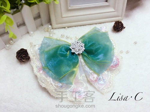 蕾丝蝴蝶结，满满的少女心 第17步