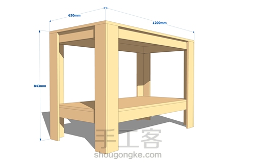 木工入门系列课程-自制工作台 第2步