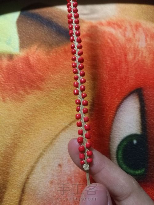 小红珠细手链编织 第5步
