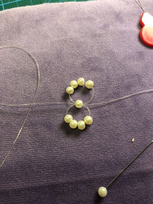 手工串珠 美美的珍珠球球 第7步