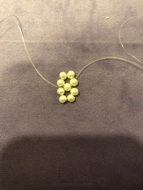 手工串珠 美美的珍珠球球 第9步