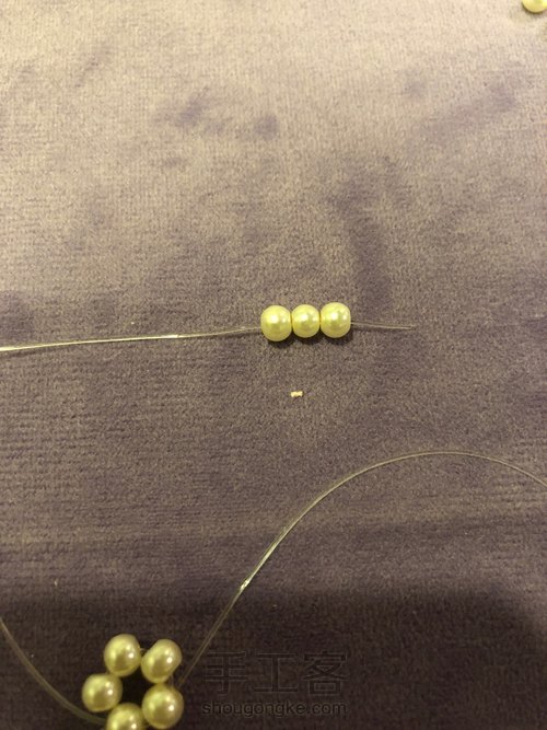 手工串珠 美美的珍珠球球 第10步