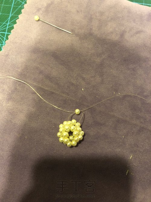 手工串珠 美美的珍珠球球 第39步