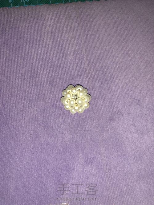 手工串珠 美美的珍珠球球 第42步
