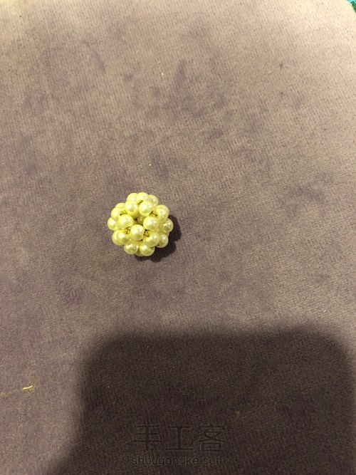 手工串珠 美美的珍珠球球 第44步