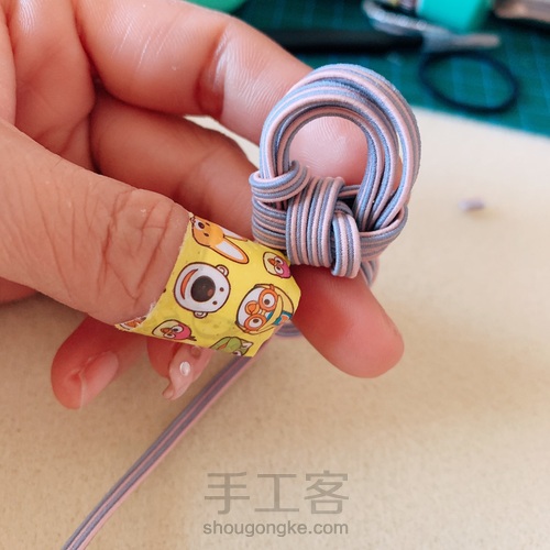 松紧带中国结发绳 发圈 第10步