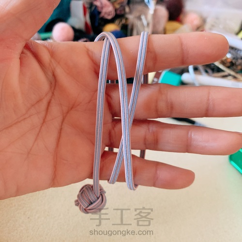 松紧带中国结发绳 发圈 第18步