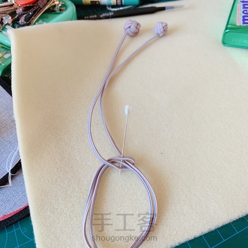 松紧带中国结发绳 发圈 第21步