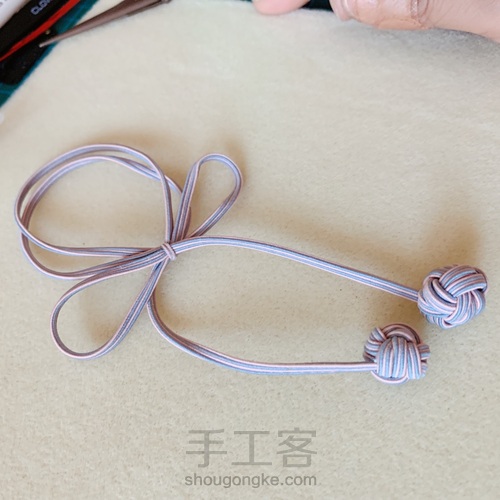 松紧带中国结发绳 发圈 第26步