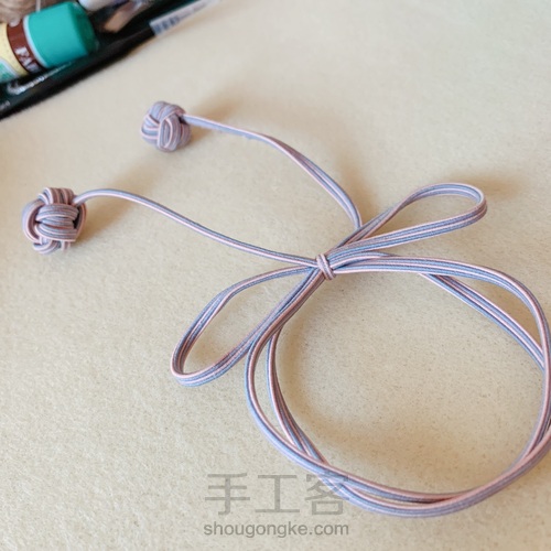 松紧带中国结发绳 发圈 第27步