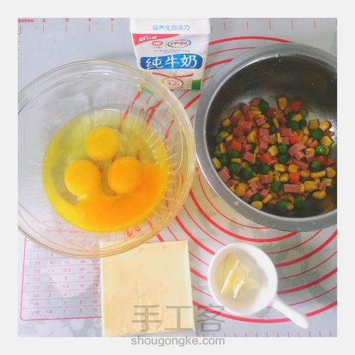 杂蔬芝士厚蛋烧 第1步