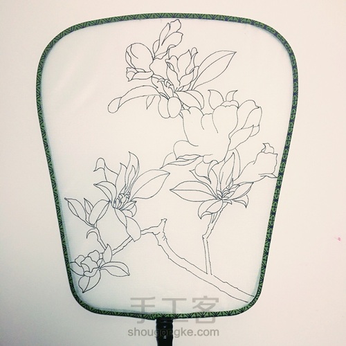 海棠/水墨宫扇 第3步