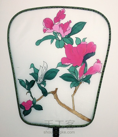 海棠/水墨宫扇 第4步