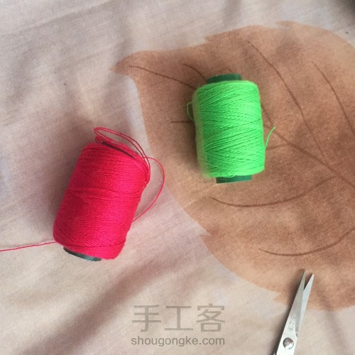 玫瑰花刺绣 第1步