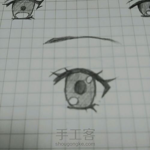 几种简单常用的漫画风格眼睛画法。 第19步