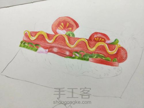 彩铅画 第5步