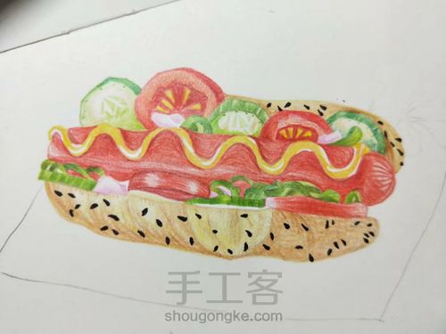 彩铅画 第9步