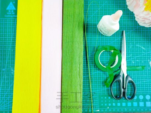 皱纹纸牡丹花 第1步