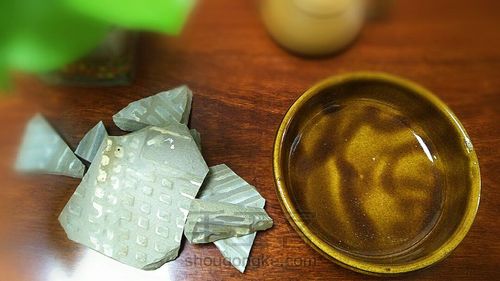 废旧瓦盘制干泡茶台 第1步