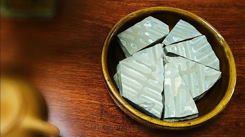 废旧瓦盘制干泡茶台 第2步