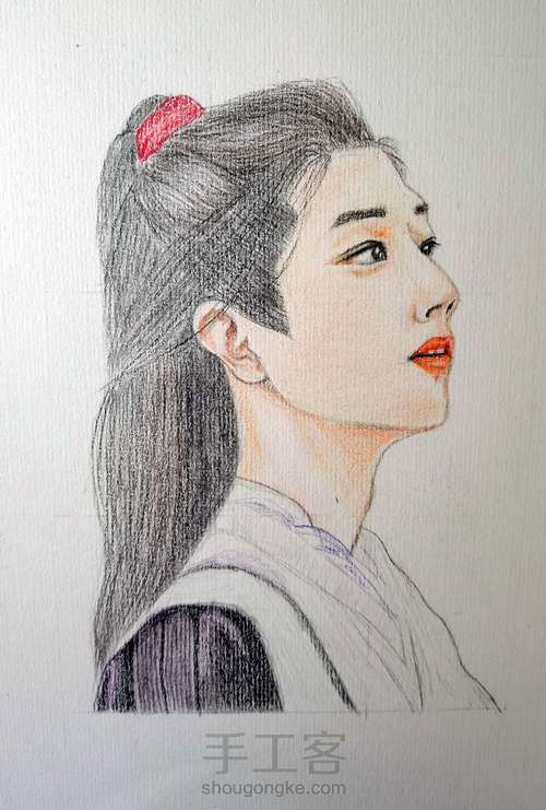 彩铅人物 第8步