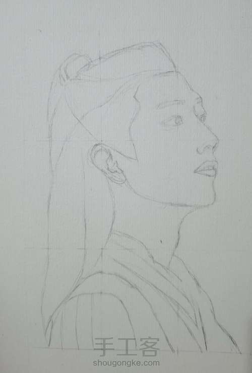 彩铅人物 第2步