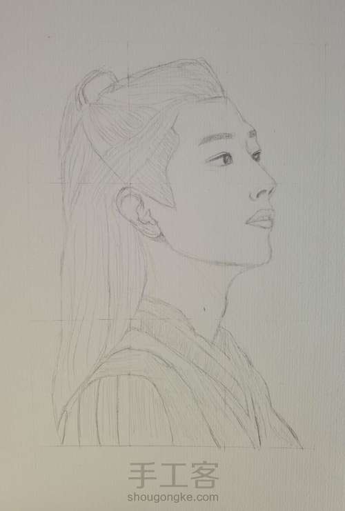 彩铅人物 第3步