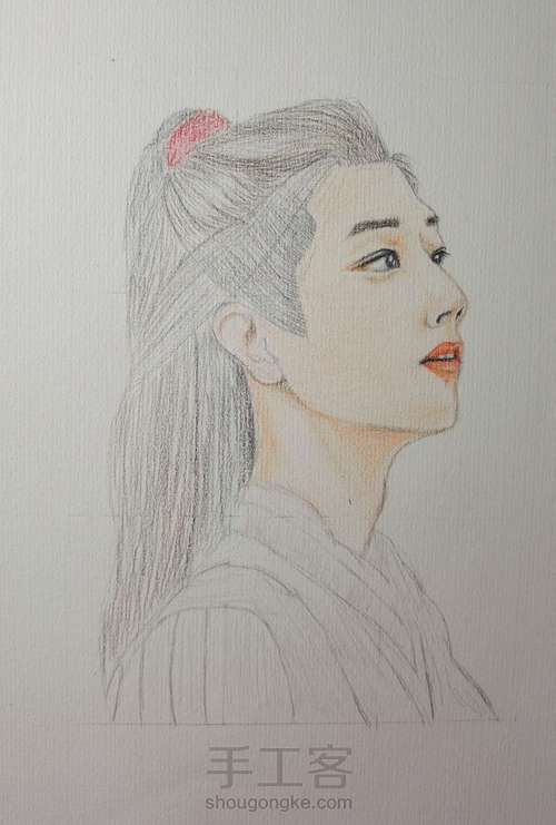 彩铅人物 第6步