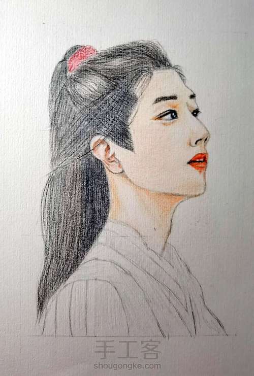 彩铅人物 第7步