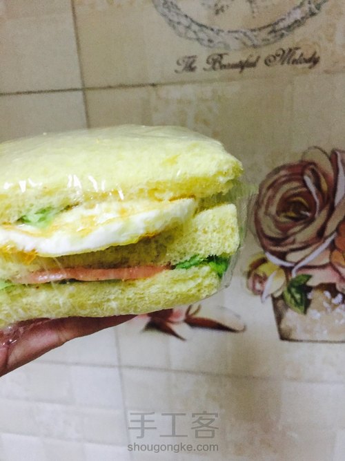 蔬菜沙拉+火腿鸡蛋三明治 第10步