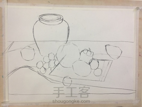 水粉组合画ovo 第1步