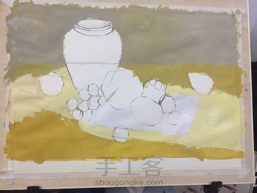 水粉组合画ovo 第2步