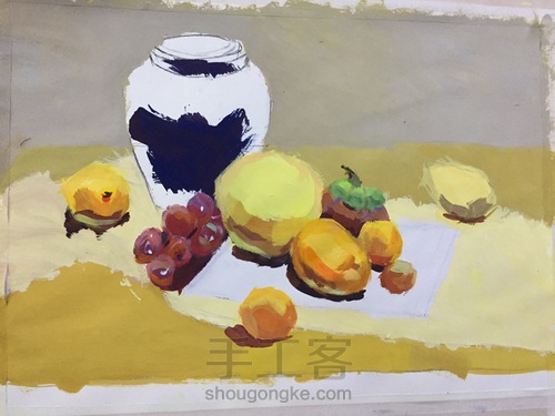 水粉组合画ovo 第3步