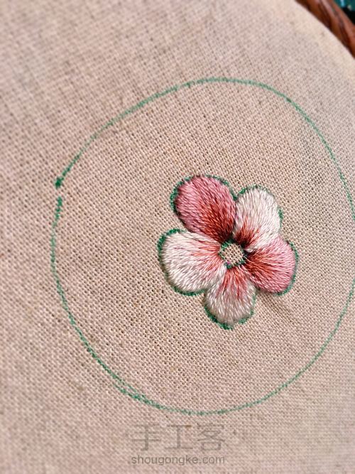 长短针练习作之一朵小花 第6步