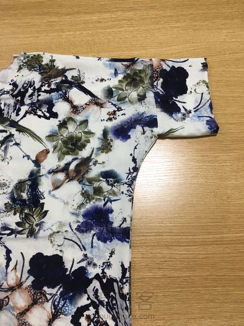 中老年棉绸卷袖连衣裙 第25步