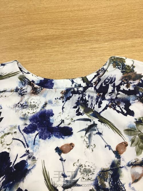 中老年棉绸卷袖连衣裙 第29步