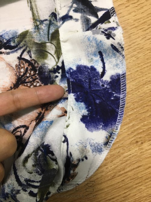 中老年棉绸卷袖连衣裙 第30步