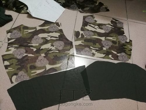 迷彩连衣裙 第2步