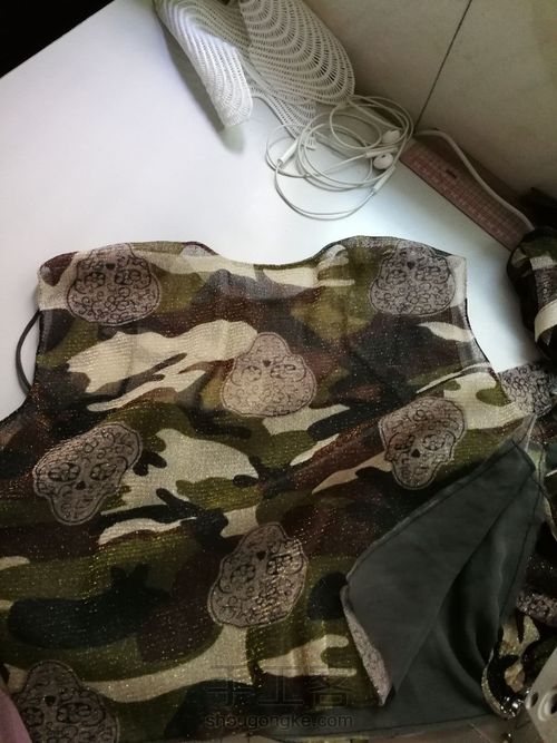 迷彩连衣裙 第3步