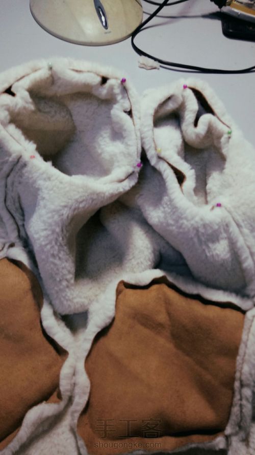 【nyx手作】童装 卡其色皮毛一体外套 画版+制作 超详细 第19步