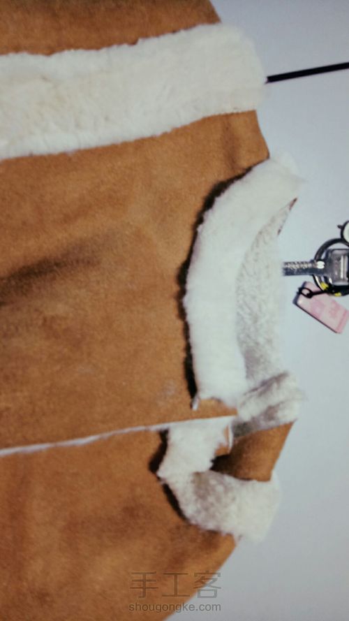 【nyx手作】童装 卡其色皮毛一体外套 画版+制作 超详细 第22步