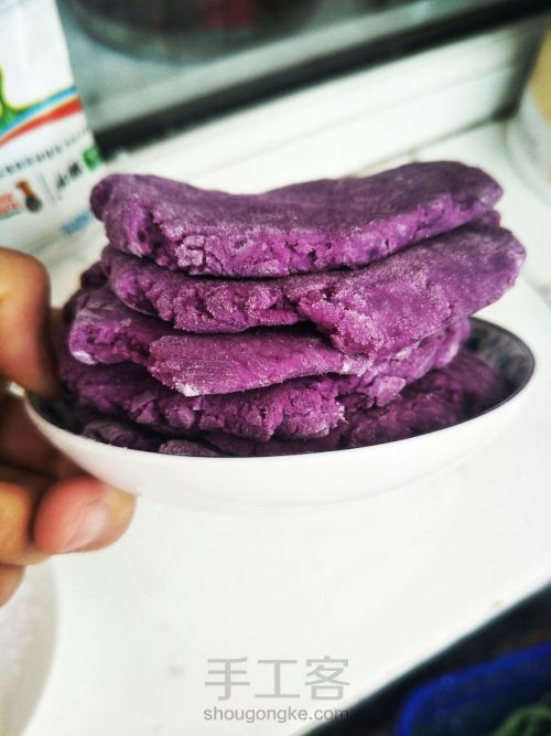 奶香紫薯饼 第10步