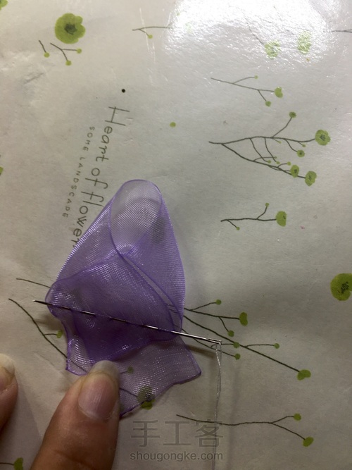 温柔撞色发圈 第6步