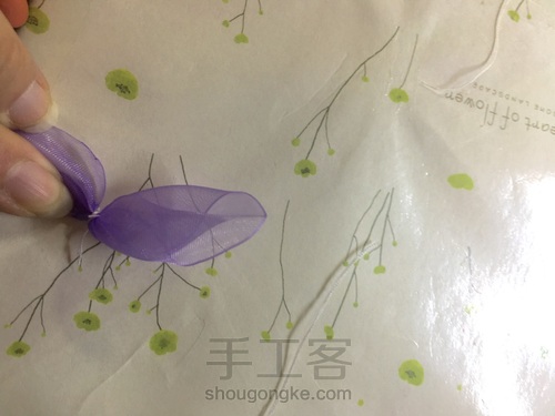 温柔撞色发圈 第7步