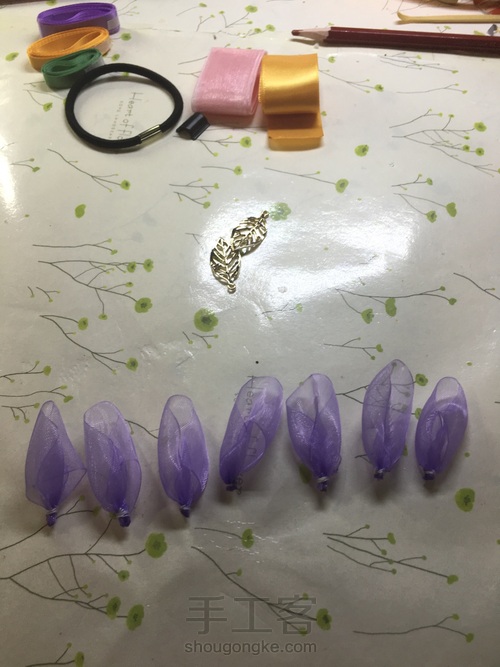 温柔撞色发圈 第8步