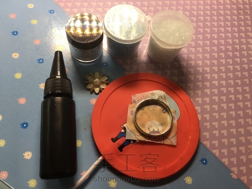 蓝雪花吊坠 第2步