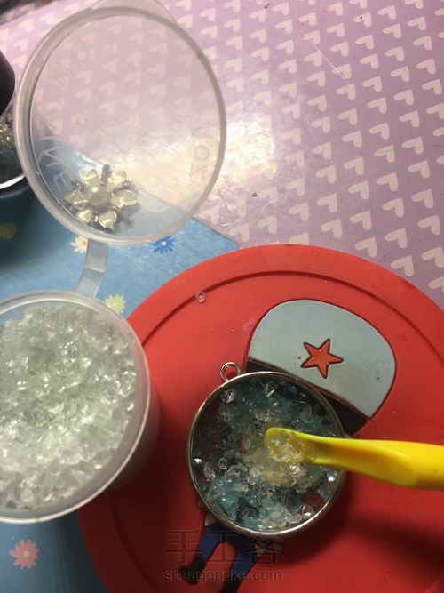 蓝雪花吊坠 第6步